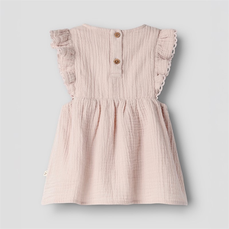 Lil' Atelier Piger Fulina Kortærmet Kjole Peach Whip - Billede 2