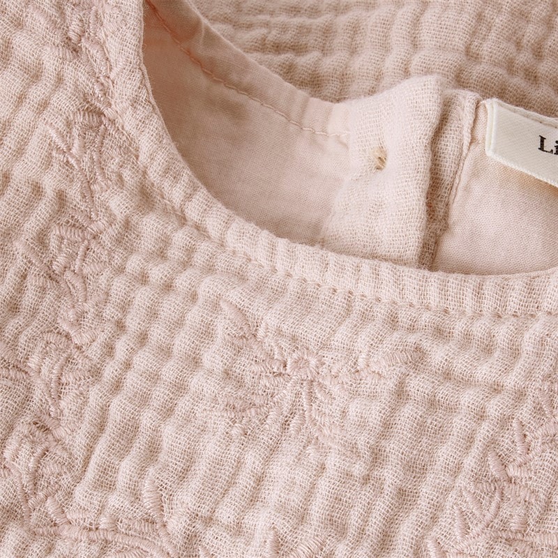 Lil' Atelier Piger Fulina Kortærmet Kjole Peach Whip - Billede 3