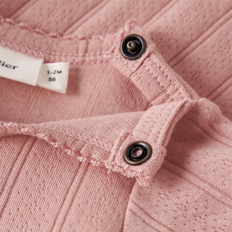Lil' Atelier Piger Falina Kortærmet Kjole Misty Rose - Billede 3