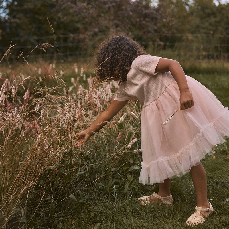 Lil' Atelier Piger Fanella tyl kjole Peach Whip - Billede 4