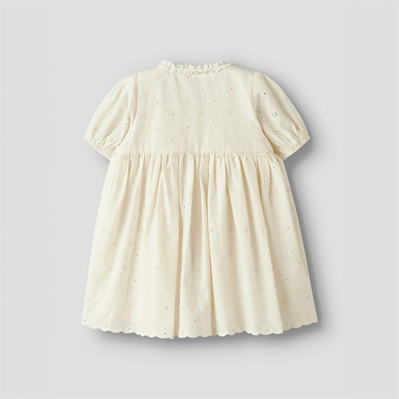 Lil' Atelier Piger Flores Kortærmet Kjole Coconut Milk - Billede 2