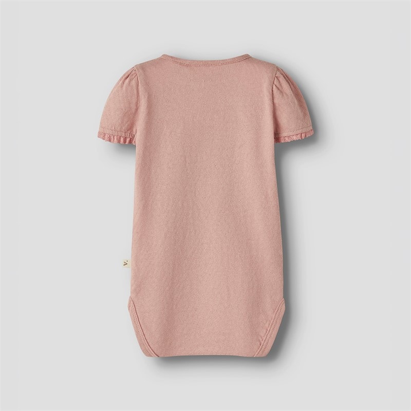 Lil' Atelier Piger Halina Kortærmet Babydragt Rose Tan - Billede 2