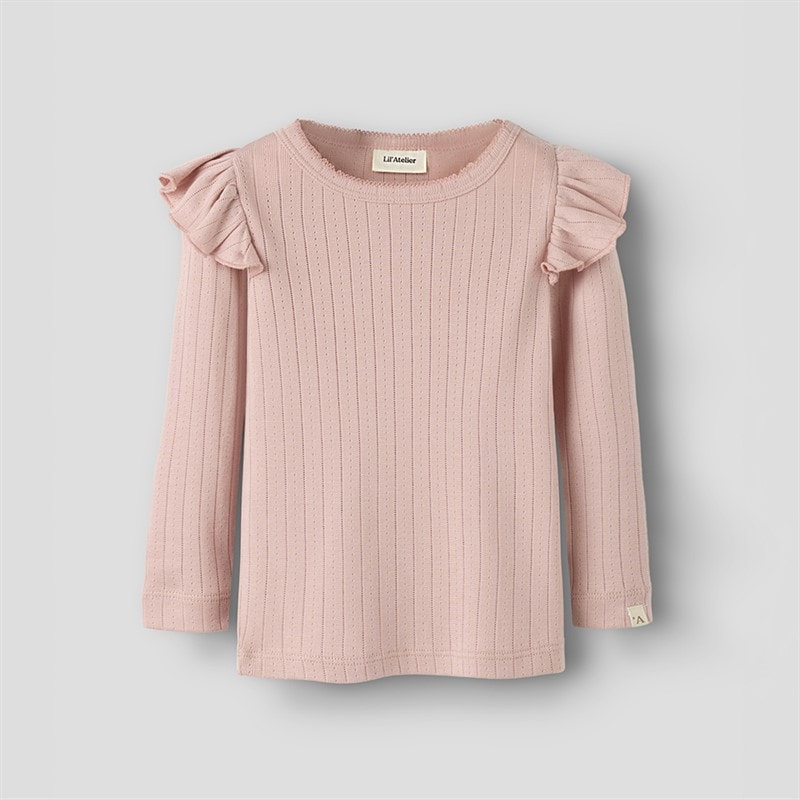 Lil' Atelier Piger Rachel Langærmet Bluse Misty Rose - Billede 1