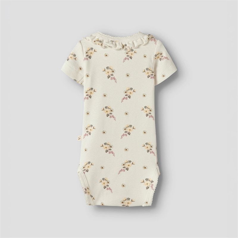 Lil' Atelier Piger Gayo Kortærmet Bodystocking Coconut Milk - Billede 2