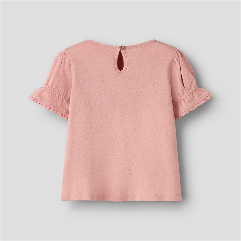 Lil' Atelier Piger Halina Kortærmet T-shirt Rose Tan - Billede 2