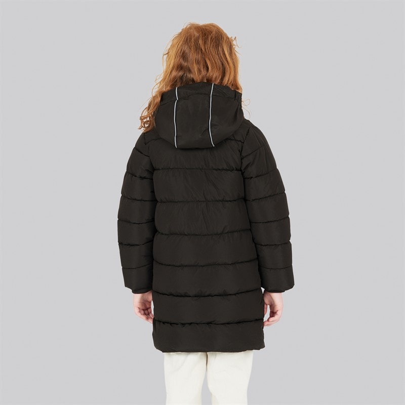 Zig Zag Piger Luisa Puffer Parka Jakke 1001 Black - Billede 2