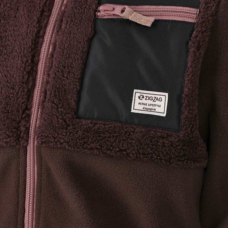 Zig Zag Børne Dundo Teddy Fleece Jakke 4241 Fudge - Billede 3