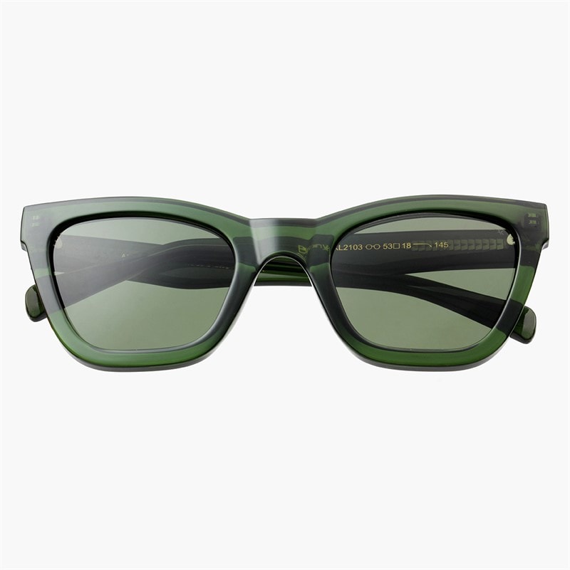A Kjærbede Store Kanye Solbriller Dark Green Transparent - Billede 1