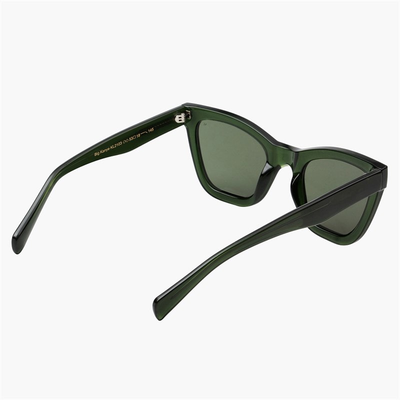 A Kjærbede Store Kanye Solbriller Dark Green Transparent - Billede 2
