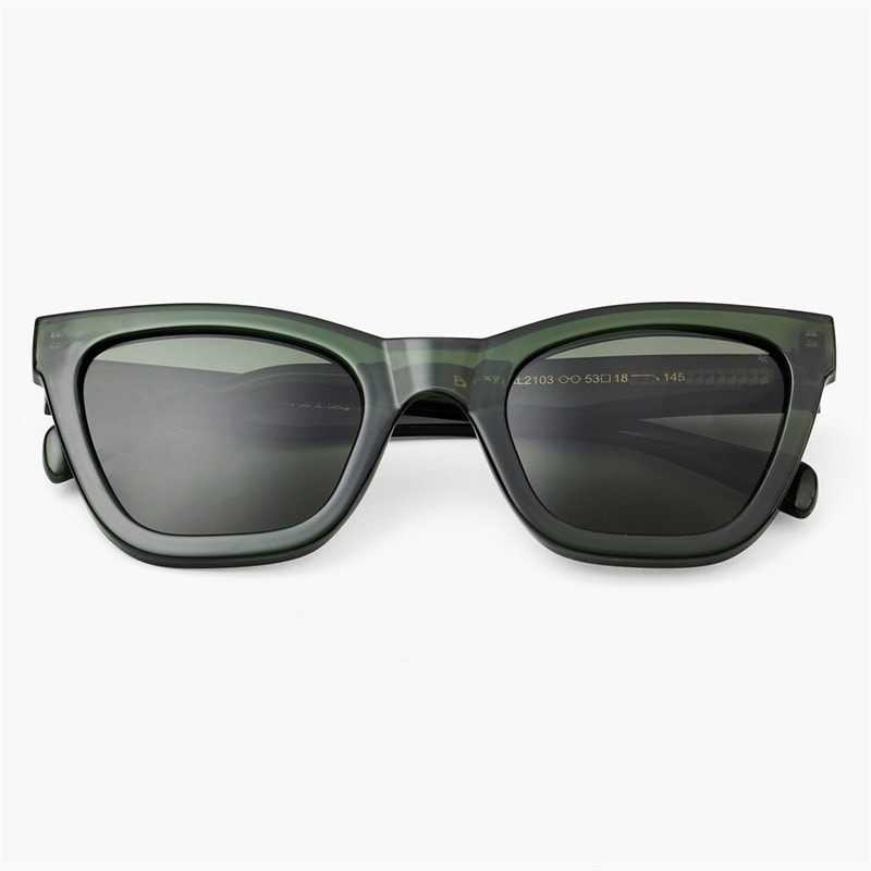 A Kjærbede Store Kanye Solbriller Dark Green Transparent - Billede 3
