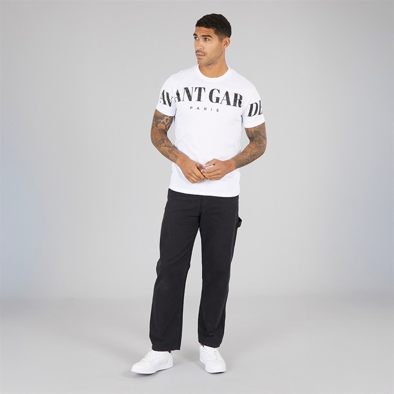 Avant Garde Herre Kryptisk T-Shirt Hvid - Billede 3