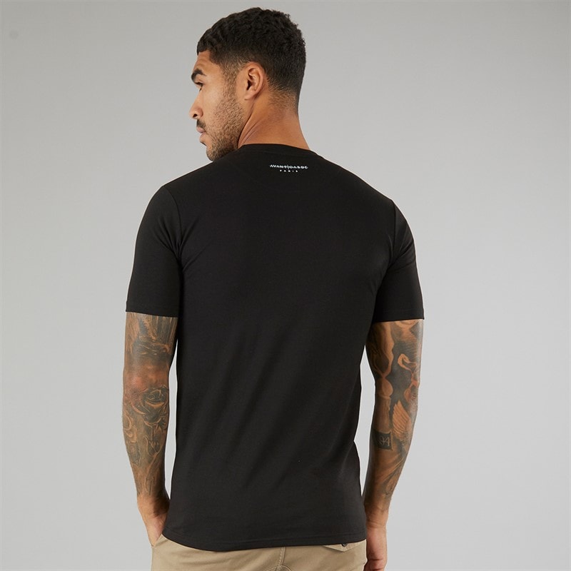 Avant Garde Herre Kryptisk T-Shirt Sort - Billede 2