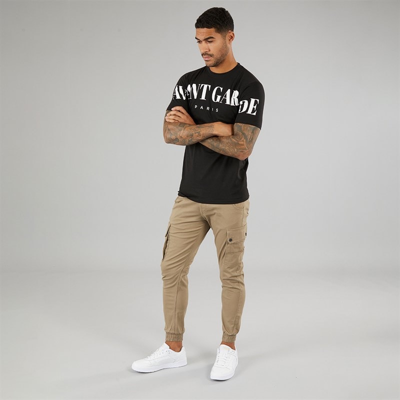 Avant Garde Herre Kryptisk T-Shirt Sort - Billede 3