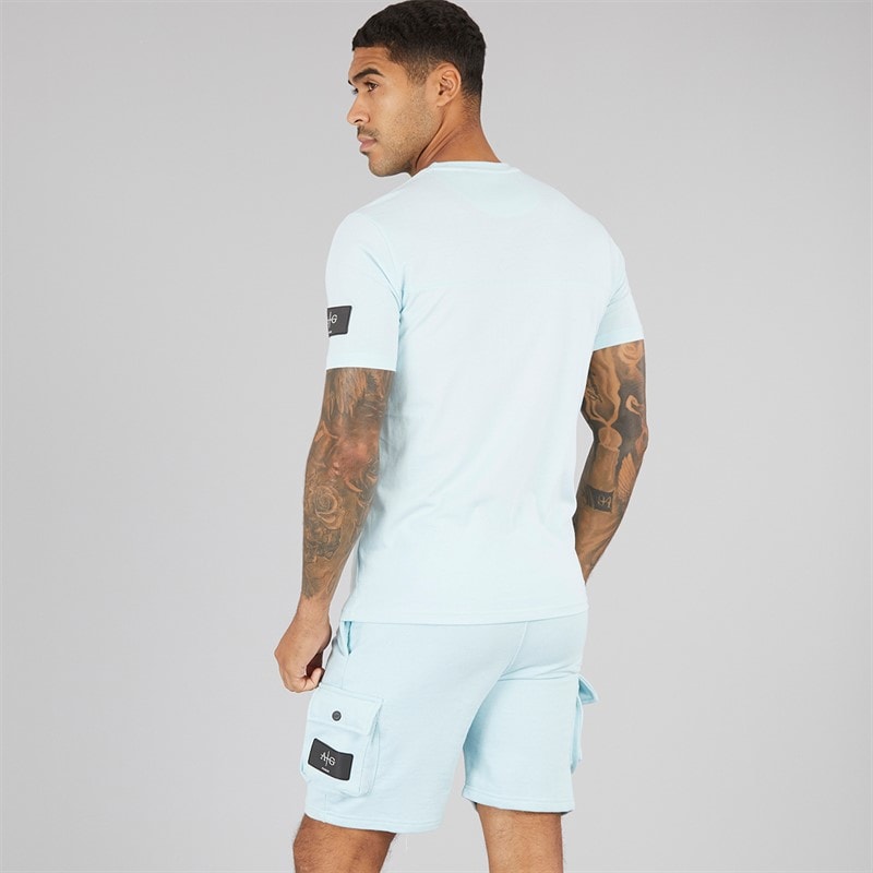 Avant Garde Herre Elation T-shirt og Shorts Sæt Sky Blue - Billede 2