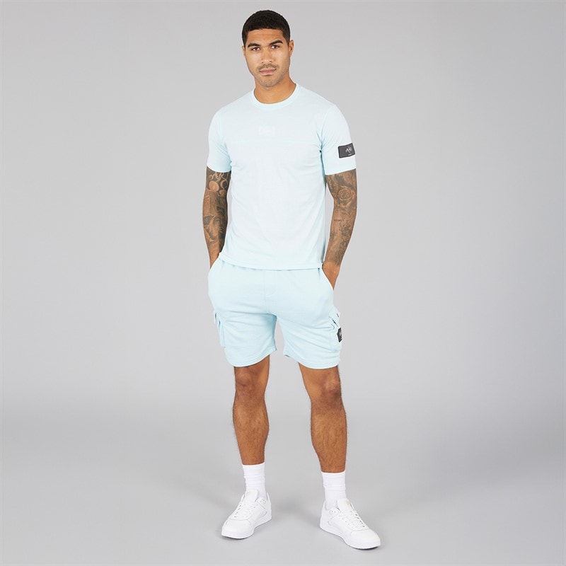 Avant Garde Herre Elation T-shirt og Shorts Sæt Sky Blue - Billede 4