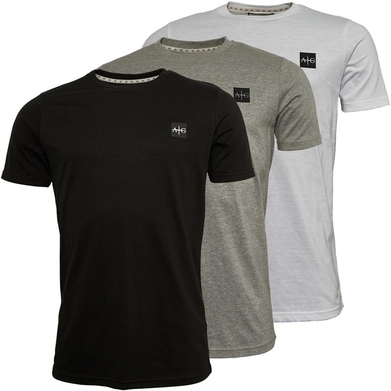 Avant Garde Herre Sawton 3-pak T-shirts Sort/Hvid/Grå Melange