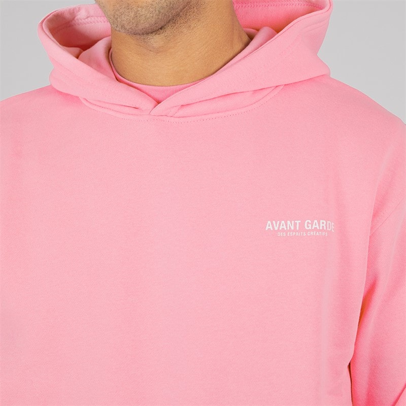 Avant Garde Herre Kreative Let Oversized Hoodie Bubblegum Pink - Billede 3