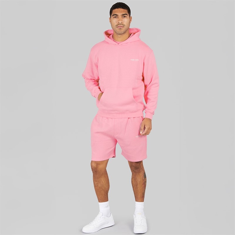 Avant Garde Herre Kreative Let Oversized Hoodie Bubblegum Pink - Billede 4