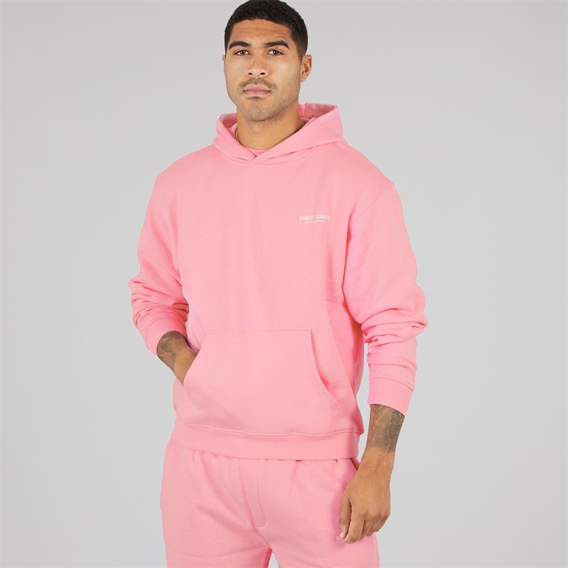 Avant Garde Herre Kreative Let Oversized Hoodie Bubblegum Pink - Billede 5