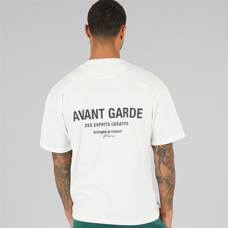 Avant Garde Herre T-shirt Créme - Billede 2