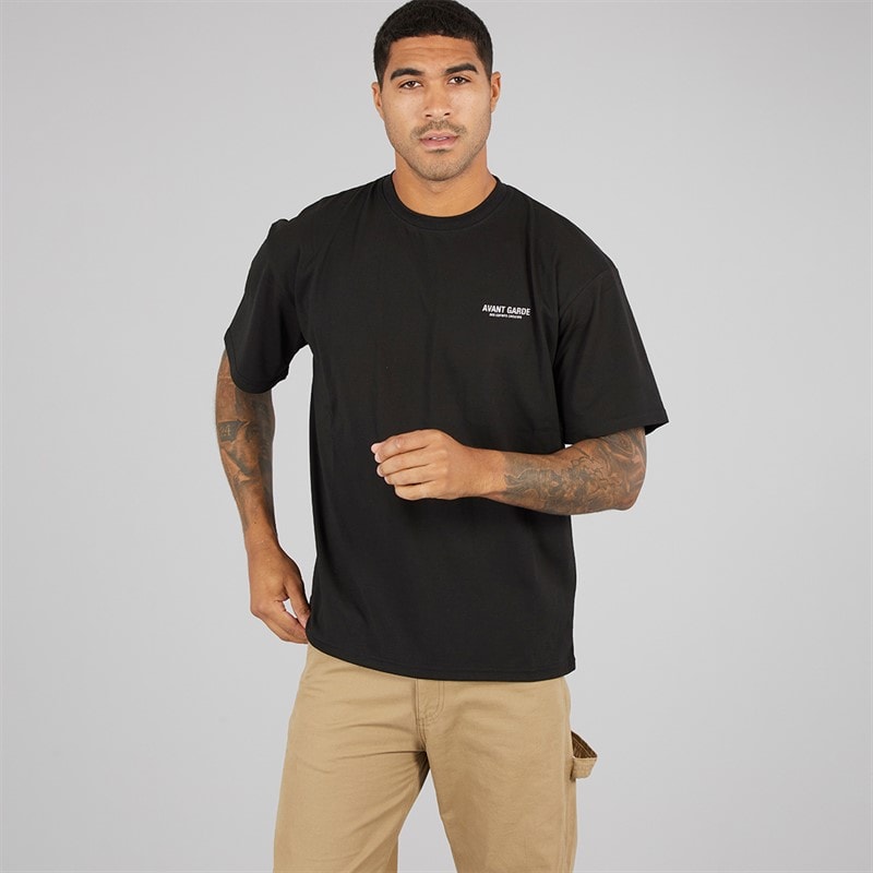 Avant Garde Herre Kreative T-shirt Sort - Billede 5