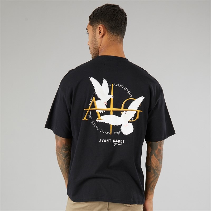 Avant Garde Herre Ailes T-shirts Sort - Billede 2