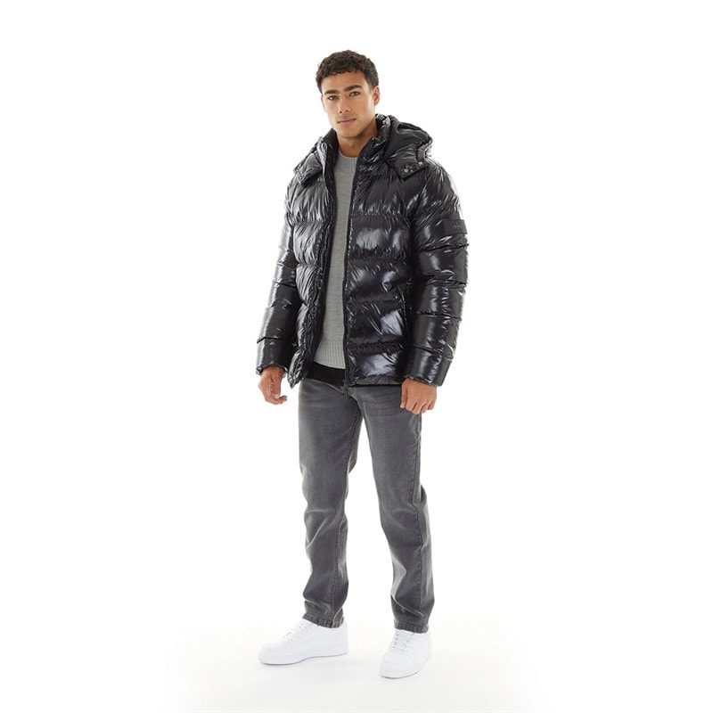 Avant Garde Herre Ammercy Højglans Pufferjakke Sort - Billede 4