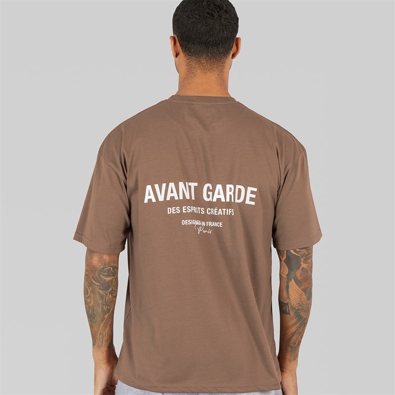 Avant Garde Herre Kreative T-shirt Mink - Billede 2