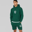 Avant Garde Herre Fausser Hættetrøje Og Shorts Sæt Emerald