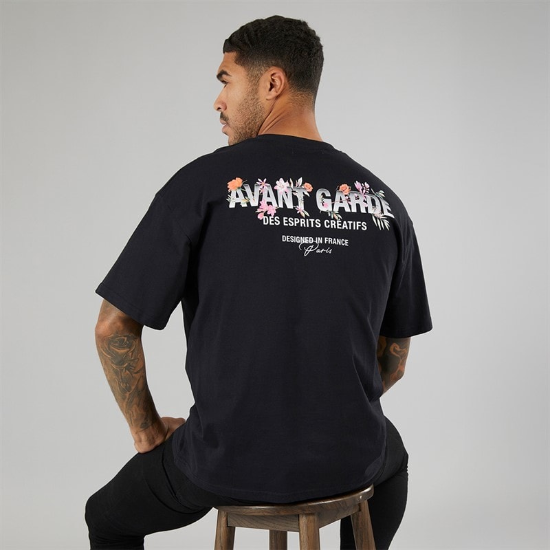 Avant Garde Herre Gradient T-shirts Sort - Billede 1