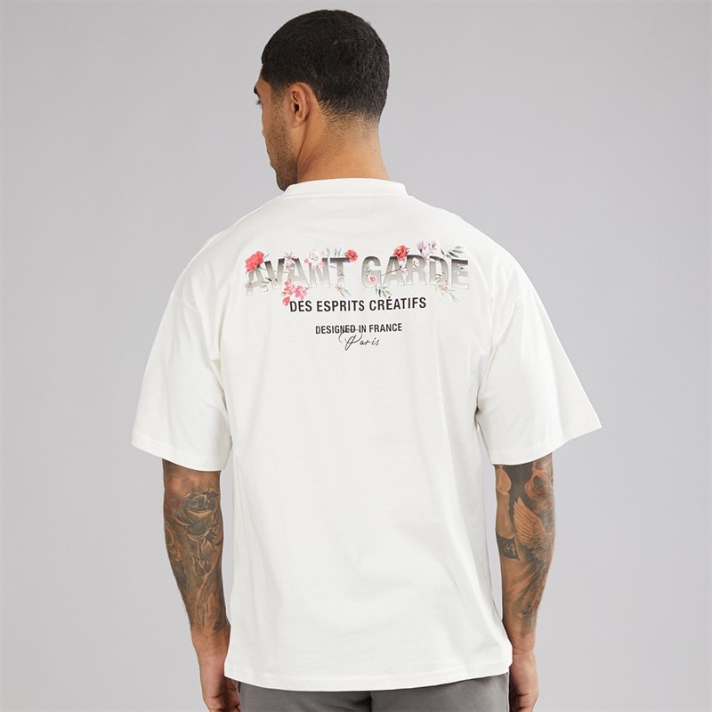 Avant Garde Herre Gradient T-shirts Hvid - Billede 3