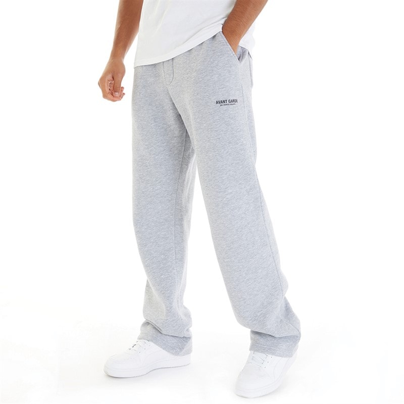 Avant Garde Herre Straight Leg Joggers Lys Grå Melange