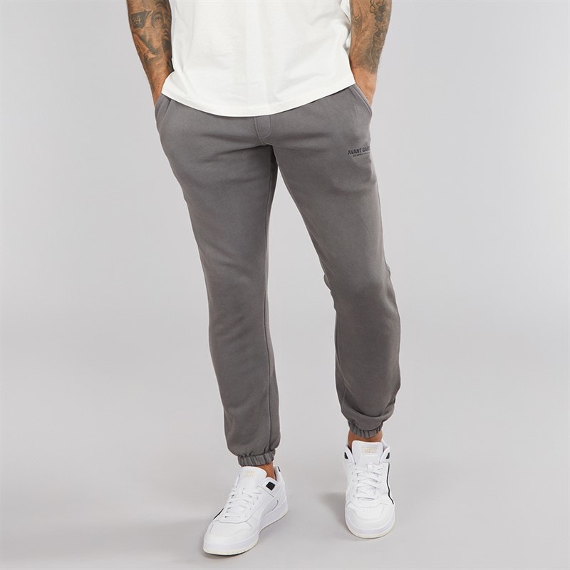 Avant Garde Herre Pigmentfarvede Joggingbukser Stål