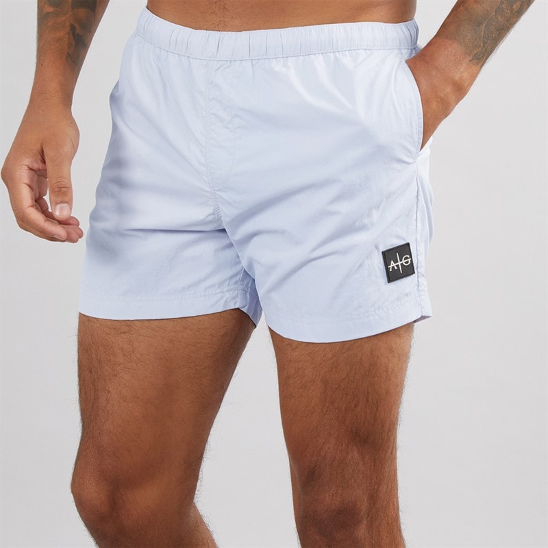 Avant Garde Herre Farris Krølle Badeshorts Sølv Blå