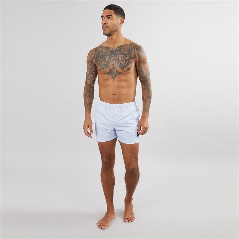 Avant Garde Herre Farris Krølle Badeshorts Sølv Blå - Billede 3