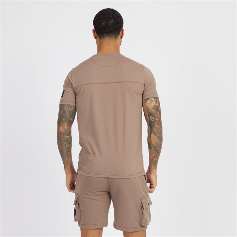 Avant Garde Herre Elation T-shirt og Shorts Sæt Mink - Billede 2