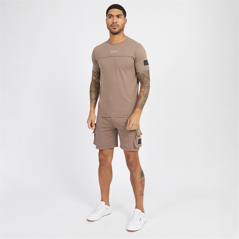 Avant Garde Herre Elation T-shirt og Shorts Sæt Mink - Billede 4