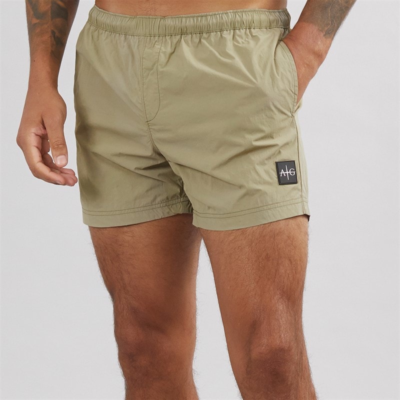 Avant Garde Herre Farris Krøllede Bade Shorts Grøn - Billede 1