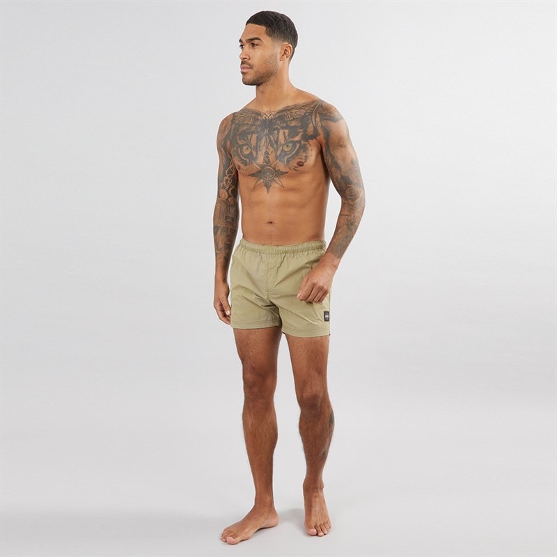 Avant Garde Herre Farris Krøllede Bade Shorts Grøn - Billede 3