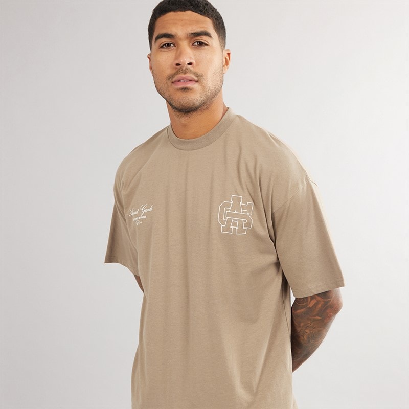 Avant Garde Herre Emblem T-shirt Mink - Billede 2
