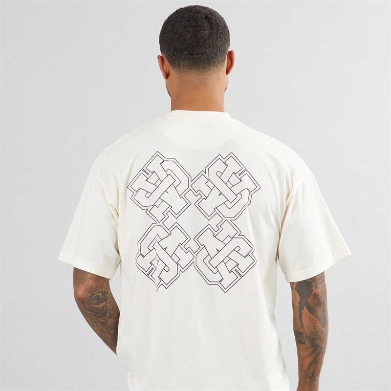 Avant Garde Herre Emblem T-shirt Off White - Billede 3