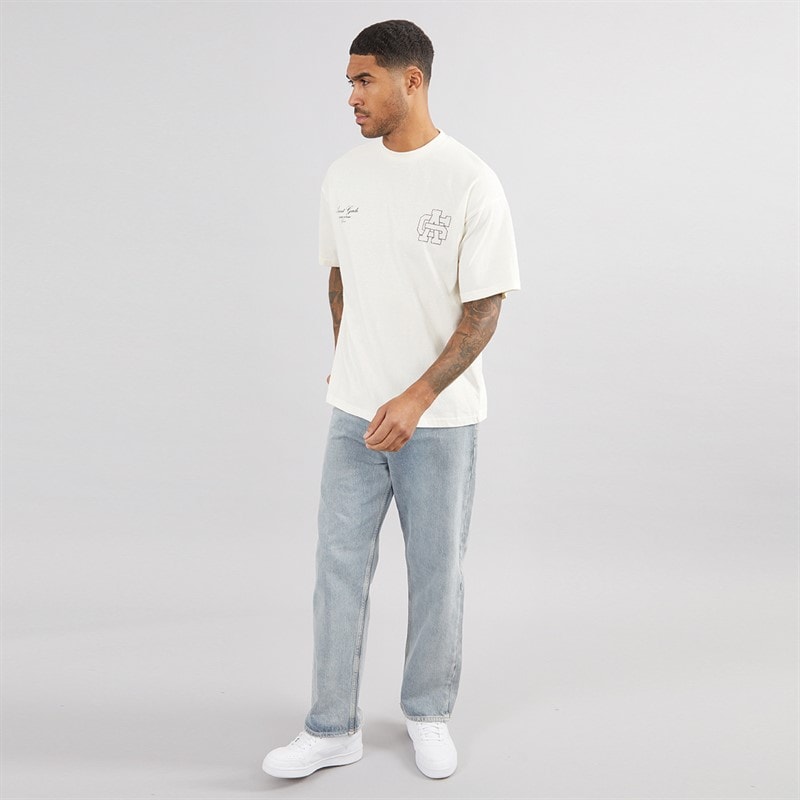 Avant Garde Herre Emblem T-shirt Off White - Billede 4