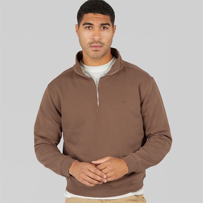 Avant Garde Herre Vespa 1/4 Lynlås Sweatshirt Mink - Billede 1