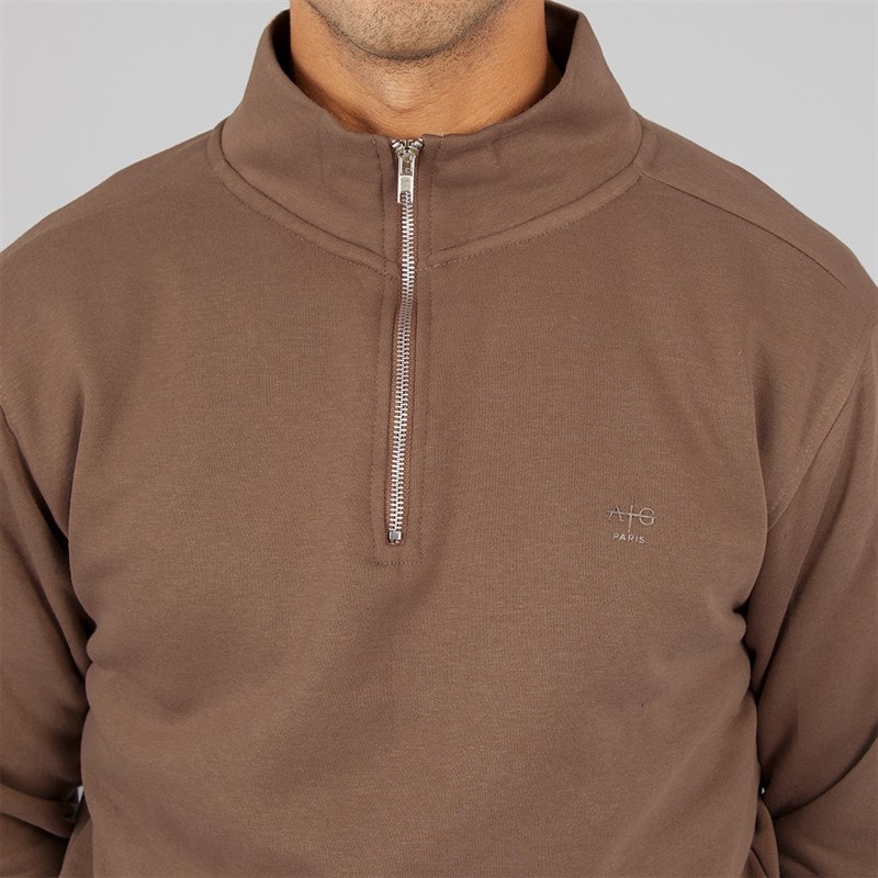 Avant Garde Herre Vespa 1/4 Lynlås Sweatshirt Mink - Billede 3