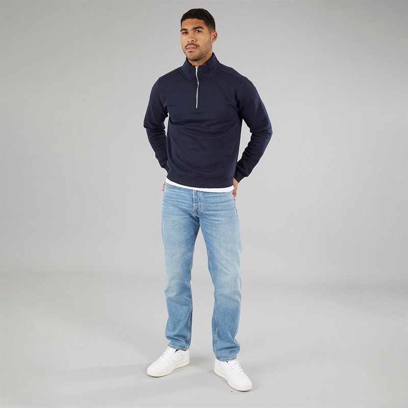 Avant Garde Herre Vespa 1/4 Lynlås Sweatshirt Navy - Billede 4
