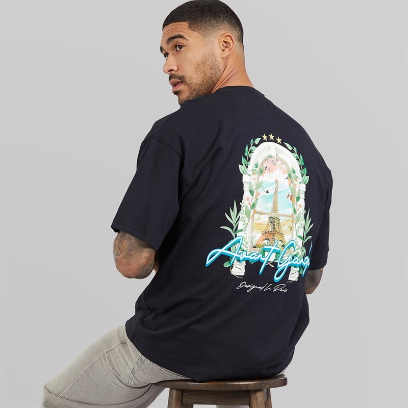 Avant Garde Herre Windows T-shirt Sort - Billede 1