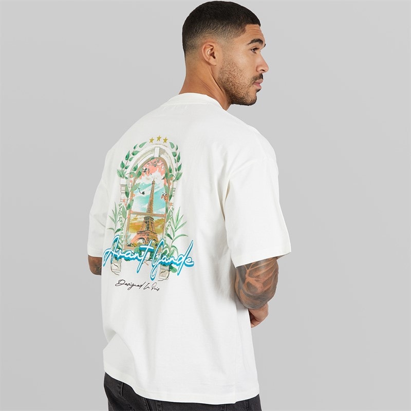 Avant Garde Herre Windows T-shirt Off White - Billede 1