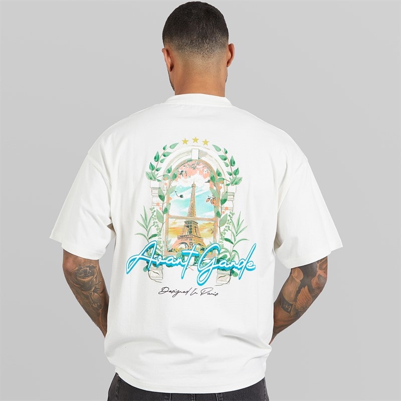 Avant Garde Herre Windows T-shirt Off White - Billede 3