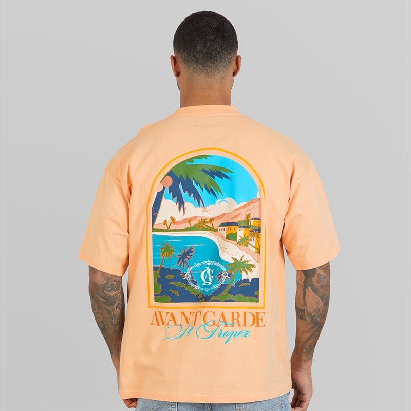Avant Garde Herre Terræn T-shirt Peach - Billede 3