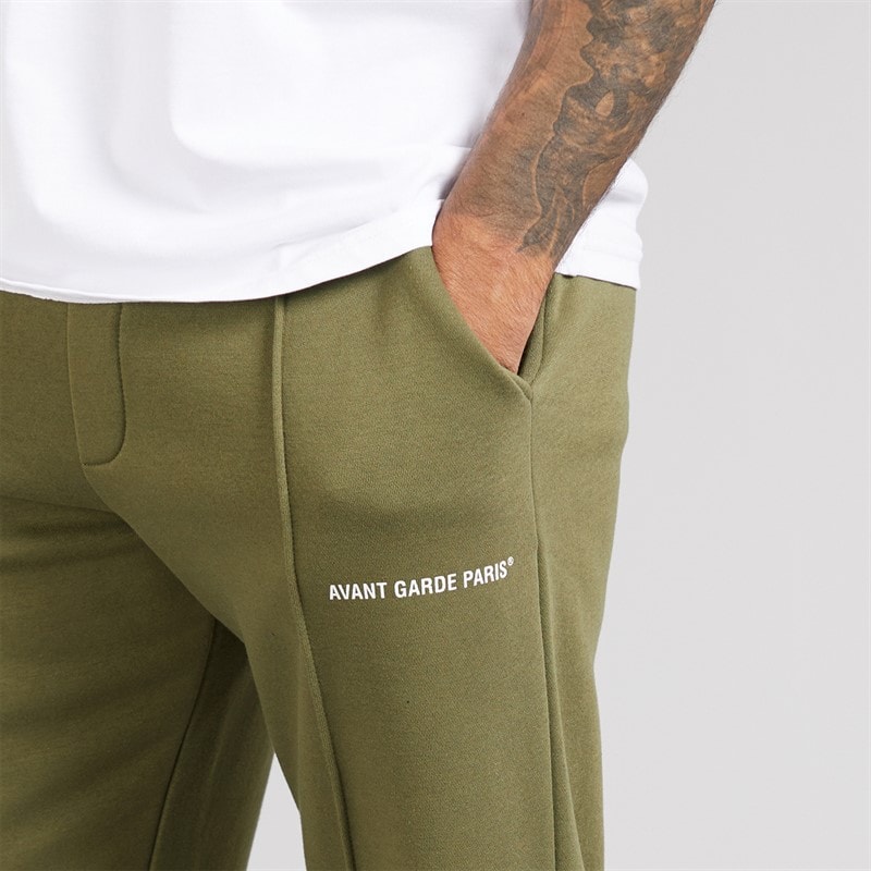 Avant Garde Herre Lowell Åben Kant Joggingbukser Khaki - Billede 3